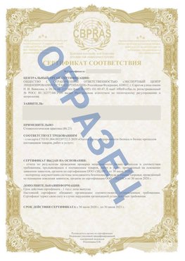 Образец Сертификат СТО 01.064.00220722.2-2020 Стрежевой Сертификат СТО 01.064.00220722.2-2020 